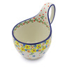 Polish Pottery Bowl with Loop Handle 16 oz Country Spring