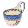 Polish Pottery Bowl with Loop Handle 16 oz Magical Carriage