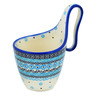 Polish Pottery Bowl with Loop Handle Baby Blues UNIKAT