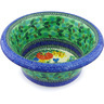 Polish Pottery Bowl with Rolled Lip 12&quot; Garden Delight UNIKAT