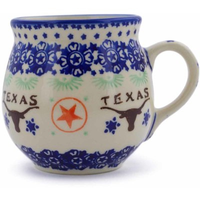 Polish Pottery Bubble Mug 10 oz Texas State
