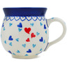 Polish Pottery Bubble Mug 12oz Hearts Of Love