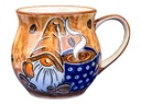 Polish Pottery Bubble Mug 13 oz Coffee Gnome