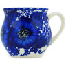 Polish Pottery Bubble Mug 8 oz Blue Poppy Dream