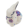 Polish Pottery Bunny Figurine 2&quot; The Floral Wish