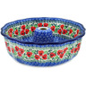Polish Pottery Cake Mould 10&quot; Red Pansy