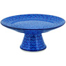 Polish Pottery Cake Stand 12&quot; Deep Into The Blue Sea