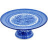 Polish Pottery Cake Stand 12&quot; Dreams In Blue UNIKAT