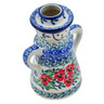 Polish Pottery Candle Holder 5&quot; Red Pansy