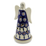 Polish Pottery Candle Holder 6&quot; Peacock