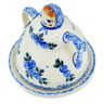Polish Pottery Cheese Lady 4&quot; Blue Berry Special UNIKAT