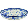 Polish Pottery Chip and Dip Platter 10&quot; Blue Beetles