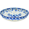 Polish Pottery Chip and Dip Platter 10&quot; Blue Spring