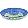 Polish Pottery Chip and Dip Platter 12&quot; Crazy Daisy