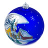 Glass Christmas Ball Ornament 5&quot; Wonderland