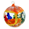 Glass Christmas Ball Ornament 6&quot; Three Kings