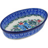 Polish Pottery Condiment Dish 6&quot; Blue Butterfly Brigade UNIKAT