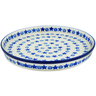 Polish Pottery Cookie Platter 10&quot; Stars And Fireworks