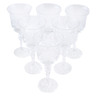 Glass Crystal Wine Glass Set of 6 7&quot; Crystal Jewel