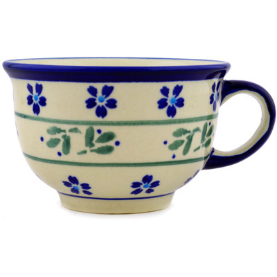 Polish Pottery Cup 7 oz Daisy Field