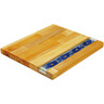 Wood Cutting Board 13&quot; Blue Daisies
