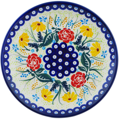 Polish Pottery Dessert Plate 7&frac12;-inch Summer&#039;s Garden UNIKAT