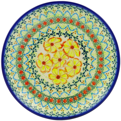 Polish Pottery Dessert Plate 7&frac12;-inch Yellow Sunshine
