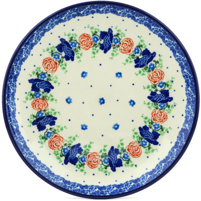Polish Pottery Dessert Plate Flower Passion