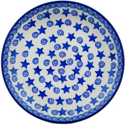 Polish Pottery Dessert Plate Stars And Fireworks