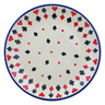 Polish Pottery Dessert Plate Suit Of Cards