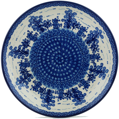 Polish Pottery Dinner Plate 10&frac12;-inch Blue Street UNIKAT