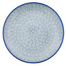 Polish Pottery Dinner Plate 10&frac12;-inch Blue Water Lily