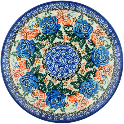 Polish Pottery Dinner Plate 10&frac12;-inch Bold In Blue UNIKAT