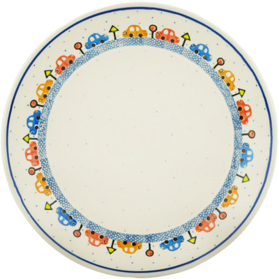 Polish Pottery Dinner Plate 10&frac12;-inch Children&#039;s Family Road T