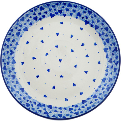 Polish Pottery Dinner Plate 10&frac12;-inch Cobalt Love