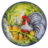 Polish Pottery Dinner Plate 10&frac12;-inch Country Rooster UNIKAT