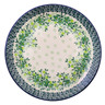 Polish Pottery Dinner Plate 10&frac12;-inch Evergreen Wreath