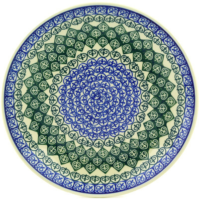 Polish Pottery Dinner Plate 10&frac12;-inch Fleur De Lis