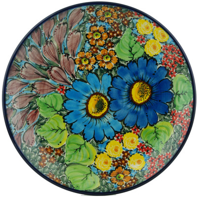 Polish Pottery Dinner Plate 10&frac12;-inch Floral Gem UNIKAT
