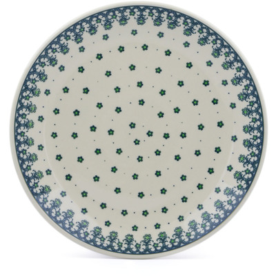 Polish Pottery Dinner Plate 10&frac12;-inch Flower Cascade