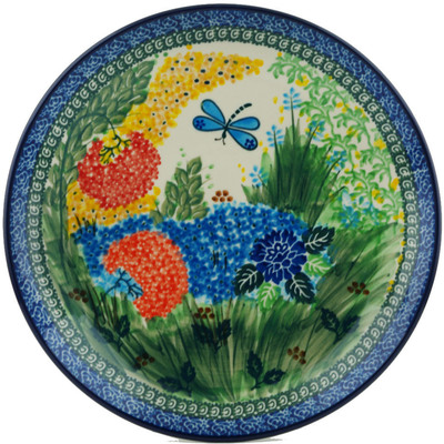 Polish Pottery Dinner Plate 10&frac12;-inch Garden Delight UNIKAT