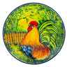 Polish Pottery Dinner Plate 10&frac12;-inch L119 Proud Rooster UNIKAT