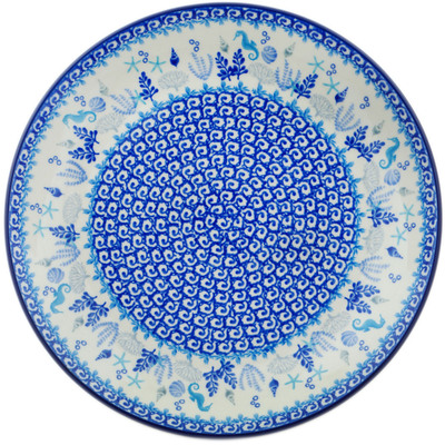 Polish Pottery Dinner Plate 10&frac12;-inch Oceans Of Blue