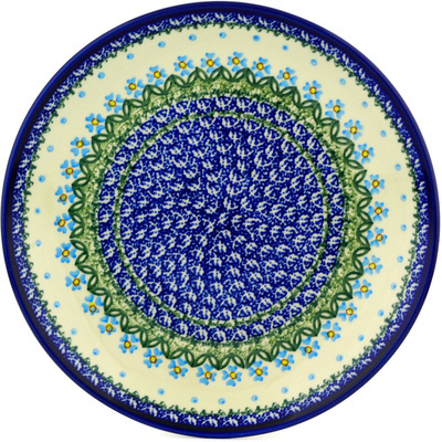 Polish Pottery Dinner Plate 10&frac12;-inch Pushing Daisies