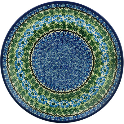 Polish Pottery Dinner Plate 10&frac12;-inch Roses In The Grass UNIKAT