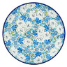 Polish Pottery Dinner Plate 10&frac12;-inch Secret Blue Garden UNIKAT