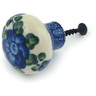 Polish Pottery Drawer knob 1-1/2 inch Blue Poppies