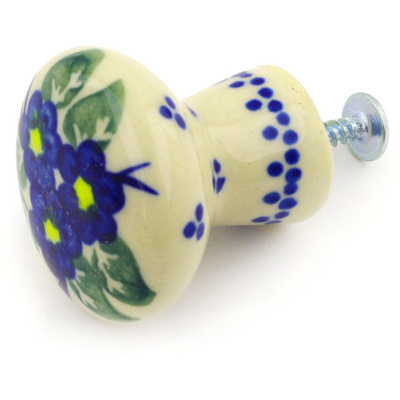 Polish Pottery Drawer knob 1-2/3 inch Poppy Triad