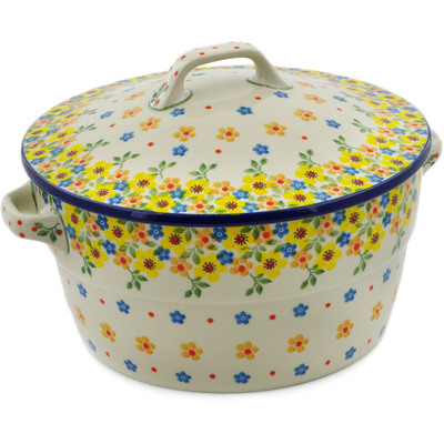 Polish Pottery Dutch Oven 8-inch Country Spring