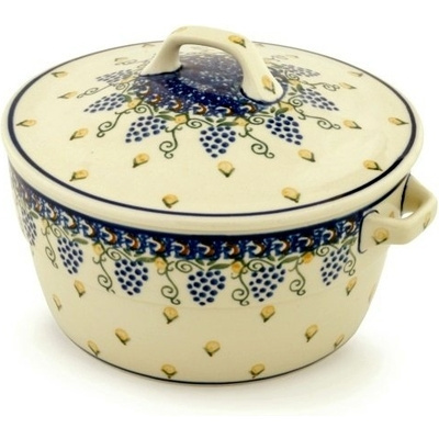 Polish Pottery Dutch Oven 8-inch Summer Grapes